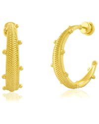 Arvino - Chunky Carved Hoops - Lyst