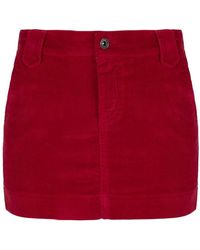 Conquista - Velvet Micro Mini Skirt - Lyst