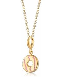 Lily Charmed - Plated Party Ring Biscuit Charm Necklace With Enamel - Lyst