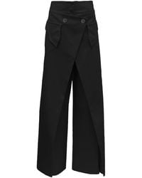 Julia Allert - High-Waisted Wrap Trousers Skirt Effect - Lyst