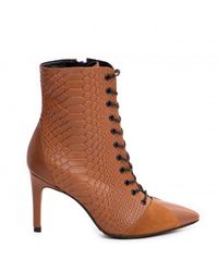 The 5Th Element - Daria Camel Mid-Ankle Slim Boots - Lyst