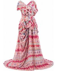 Miro Misljen - Jardin Draped One-Shoulder Gown - Lyst