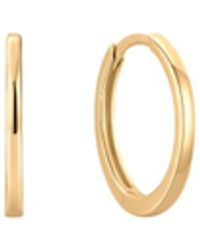 Vanhi - 14K Recycled Solid Plain Huggie Earring - Lyst