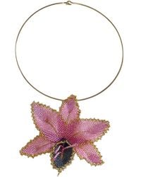Iliana Arrazola - Orchid Choker, And, Glass Beads, Beaded Jewelry - Lyst