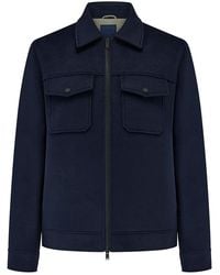 Guards London - Steele Wool Blend Zip Front Short Jacket - Lyst