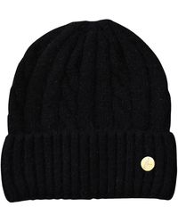 Hortons England - Fluffy Mohair Cable Knit Beanie - Lyst