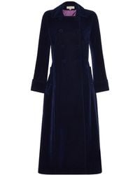Guinea London - Long Velvet Coat - Lyst