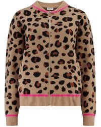 Sugarhill - Solana Knitted Bomber Tan, Natural Leopard - Lyst