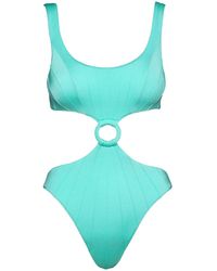Noire Swimwear - Turquoise Coquillage Cut-out One Piece - Lyst