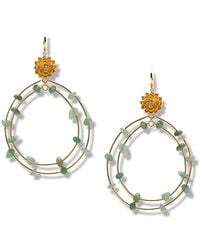 Jaredjamin - Lotus Dream Aventurine Chandelier Earrings - Lyst