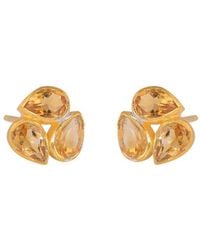 Opium Jewels - Lotus Studs - Lyst