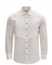 Ron Tomson - Pure Cotton Pleated Classic Collar Formal Shirt - Lyst