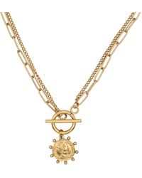 Isolated Jewellery - Coin Studded T-Bar Necklace - Lyst