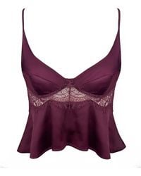 MONIQUE MORIN LINGERIE - Moonstruck Camisole Velvet - Lyst