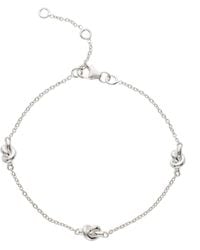 Auree - St Ives Sterling Knot Bracelet - Lyst