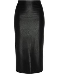Commando - Faux Leather Control Smoothing Midi Skirt, - Lyst