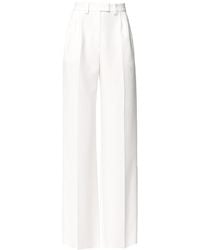 Angelika Jozefczyk - Sanremo High-rise Wide-leg Suit Pants Ivory - Lyst