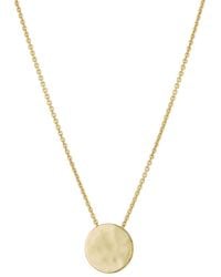 Posh Totty Designs - Yellow Gold Plated Medium Hammered Disc Necklace - Lyst