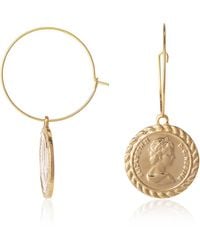 C.J.M - Coin Earrings - Lyst
