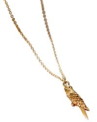 Posh Totty Designs - Plated Soulmate Parrot Charm Necklace - Lyst