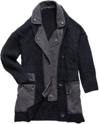Saachi - Denim Knit Cardigan - Lyst
