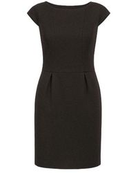Conquista - Sleeveless Fitted Stretch Jersey Punto Di Roma Dress With Seam Detail & Zip Fastening - Lyst