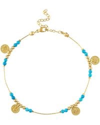 Olivia Le - Journey Turq Magnesite Anklet - Lyst