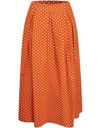 Smart and Joy - Flared Midi Skirt With Polka Dots - Lyst