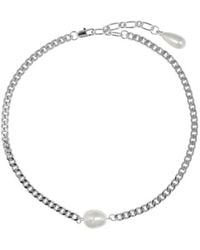 Bermuda Watch Company - Annie Apple Cleo Sterling Silver Pearl Pendant Chain Necklace - Lyst