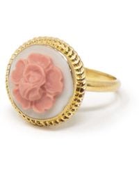 Vintouch Italy - Blooming Rose Cameo Ring - Lyst