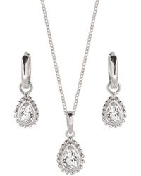 Charlotte's Web Jewellery - April Birthstone Sterling Necklace And Earring Set - Lyst
