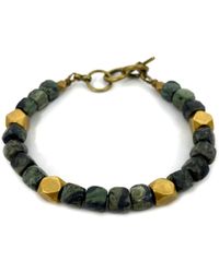 Rachel Nathan - Narrow: Kambaba Jasper Cube Bracelet - Lyst