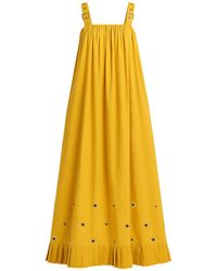 Maui X Lolita - Paola Mustard Bohemian Maxi Dress - Lyst