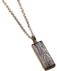 Posh Totty Designs - Sterling Touch Wood Tag Necklace - Lyst