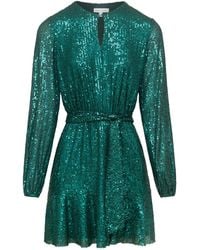 Urban Touch - Sequin Skater Dress With Long Sleeve - Lyst