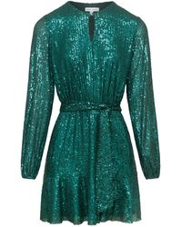 Urban Touch - Sequin Skater Dress With Long Sleeve - Lyst