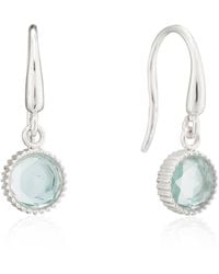 Auree - Barcelona March Topaz Birthstone Hook Earrings - Lyst