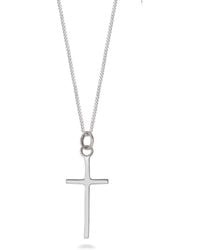 Lime Tree Design - Cross Pendant Necklace Sterling Silver - Lyst