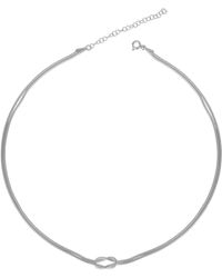 Spero London - Knot Chain Choker Necklace In Sterling - Lyst