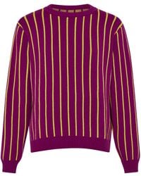 INGMARSON - Thin Striped Wool & Cashmere Jumper - Lyst