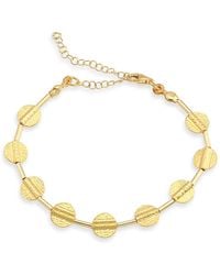 The Pheia - Textured Disc Bracelet - Lyst