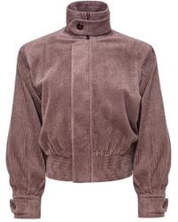 Mandragora - Corduroy Bomber Jacket Barro Cappuccino - Lyst