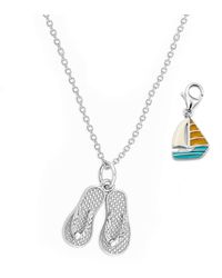 Gold & Honey - Flip Flop Necklace & Sailboat Charm Set - Lyst