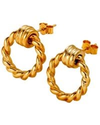 Posh Totty Designs - Tether Hoop Stud Earrings - Lyst