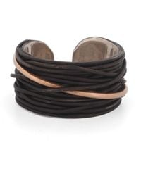 Ebru Jewelry - Sterling & Leather Ring With Accent - Lyst