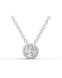 SEREIA OFFICIAL - 14K 0.75 Ct Round Bezel Pass-Thru Pendant - Lyst