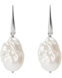 Unaloe - Sterling Baroque Pearl Drop Earrings – Contemporary Organic Designer Jewelry - Lyst
