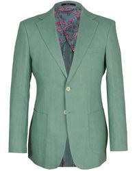 DAVID WEJ - Hugo Linen Single Breasted Blazer - Lyst