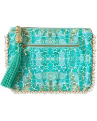 Sophia Alexia - Aqua Pebbles Clutch Bag - Lyst