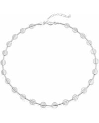 The Pheia - Textured Disc Necklace - Lyst